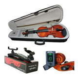 Kit Violino Barth Nt 4/4 C/ Case Cr+ Espaleira+ Afinador!