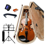 Kit Violino Dominante 4/4 Completo Estante Afinador Espaleir