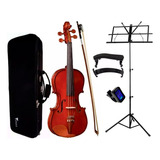 Kit Violino Eagle 1/2 Ve421 + Estante + Afinador + Partitura