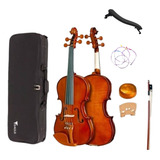 Kit Violino Eagle Ve441 4/4 Estojo+espaleira+cordas+arco