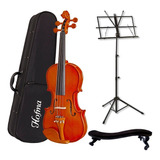Kit Violino Hofma By Eagle Hve241 4/4 C/ Estante E Espaleira