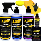 Kit Vitrificação + Revitalizador De Plastico + Cera Premium