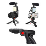 Kit Vlog Youtuber Live Para Celular E Câmera Com Iluminação