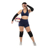 Kit Vôlei Tm7 Joelheira + Manguito Curto