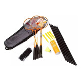 Kit Vollo Badminton - 4 Raquetes,