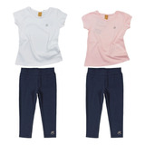 Kit Volta As Aulas Presenciais Calça Legging E Blusa Cotton