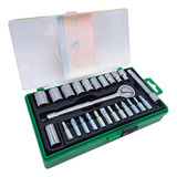 Kit Waft Kit Jogo Soquete 1/4 Com Catraca Com 25 Pecas 6044