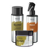 Kit Wess Blond Sh 250ml + Mask 200ml + Finish 250ml