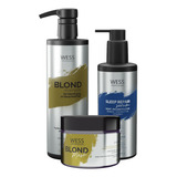 Kit Wess Blond Sh 500ml + Mask 200ml + Sleep 250ml