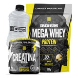 Kit Whey Protein Mega + Creatina Fuel 150g + Galão 950ml