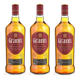 Kit Whisky Grant's Triple Wood Blended Scotch 1l 3 Unidades
