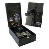 Kit Whisky Jack Daniels Presente + 2 Copos Vidro + Dosador