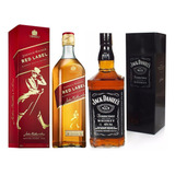 Kit Whisky Jhonnie Walker Red Label 1l + Jack Daniel's 1l