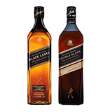 Kit Whisky Johnnie Walker Black Label + Double Black 1l Cada