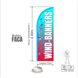 Kit Wind Banner/flag 7 Completo 15 Tects 2,40 E 2 Tects 1,5m