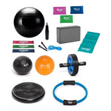 Kit Yoga Pilates C/ 16 Itens Bola Thera Bands Overball Anel