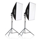 Kit Youtuber 2 Softbox 50 X 70 E27 Luz + 2 Tripes 2m