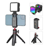 Kit Youtuber Self Luz N69 Rgb Mini Tripe Mt08 Suporte St07 