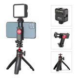 Kit Youtuber Self Luz Vl49 Mini Tripe Suporte St-06 