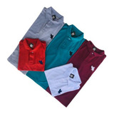 Kit/c 5 Camiseta Gola Polo Masculina Uso Casual Varias Cores
