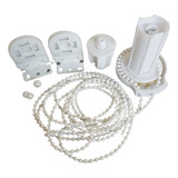 Kit/peças Para Cortina Persiana Rolo Tubo 38mm Corrente 5 Mt Cor Branco