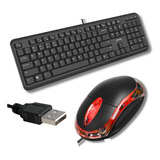 Kit.teclado E Mouse Usb Com Fio Computador Notebook Wireless