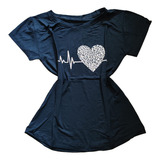 Kit10 Blusa Feminin T-shirt Coração Atacado Revenda