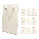 Kit10 Mostruários Brinco Corrente Bijuteria Expositor Branco