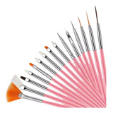 Kit15 Pincéis Decoração Unhas Maquiagem Profissional New Air