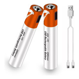 Kit2 Aaa Baterias Recarregáveis 400mah Sensor Lanterna Genai