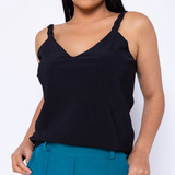 Kit2 Blusinha Regata Viscose Feminina Alça Soltinha Verão 