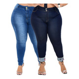 Kit2 Calça Plus Size Feminina Jeans