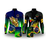 Kit2 Camisa De Pesca Tucunaré Brasil