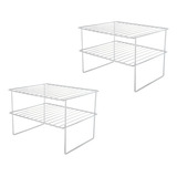 Kit2 Rack Organizador Objetos Armário Cozinha Prateleira Br