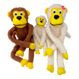 Kit3 Pelúcias P/cachorro, Macaco, Macaca E Macaquinho Savana