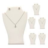 Kit6 Mostruários Corrente Brinco Bijuterias Expositor Branco