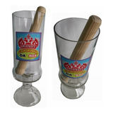 Kits 2 Copos + 2 Socador Simples Artesanal Tipo Taça 600ml