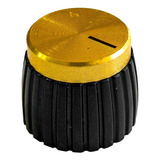 Knob Baquelite Dourado C/ Parafuso  Eixo 6,35mm- Kit 5 Peças