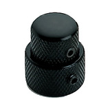 Knob Duplo Médio De Metal Preto Dolphin