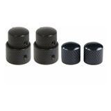 Knob Metal 2 Duplo 2 De Encaixe Metal Preto