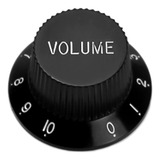 Knob Plástico Preto Para Guitarra Stratocaster Volume
