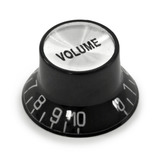 Knob Volume Preto Para Guitarra Baixo Sg Prs Les Paul