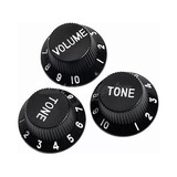 Knobs Para Guitarra Preto (3 Peças)