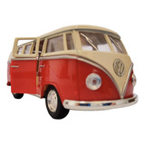 Kombi Miniatura De Ferro De 1962 Volkswagen Van Escala 1:32