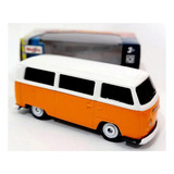 Kombi T2 Maisto Volkswagen Type 2 Metal 1/64 Laranja Coleção