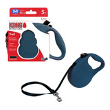Kong Guia Trail Retrátil Azul 5m Cão Cachorro M Até 30kg