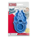 Kong Zoomgroom Pequena Escova De De Banho Para Cães Cor Azul