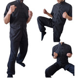 Kung Fu Kit 3 Peças: Blusão Manga Curta + Calça + Sapatilha
