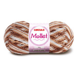 Lã Mollet Círculo Cor Marrom Mesclada 100g -9687