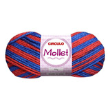Lã Mollet Multicolor 100g Círculo Colorida Tricô Crochê Cor Navy